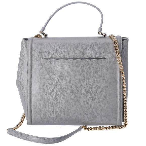 Salvatore Ferragamo Carry Shoulder Bag 21G697 Gray Leather - Picture 4 of 8